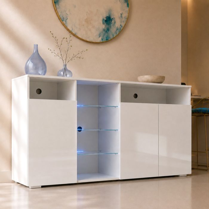 Aparador modelo Clark L cor branco