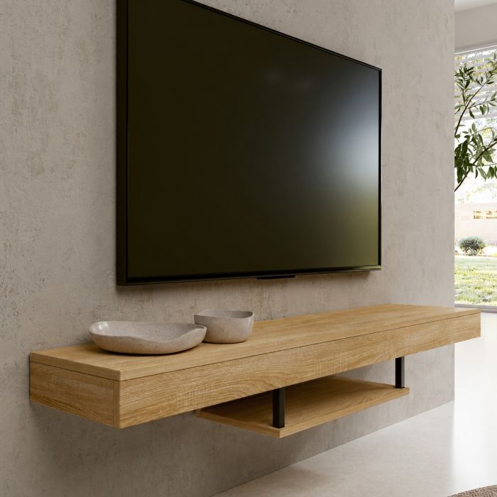 Móvel de TV Aydin na cor sonoma