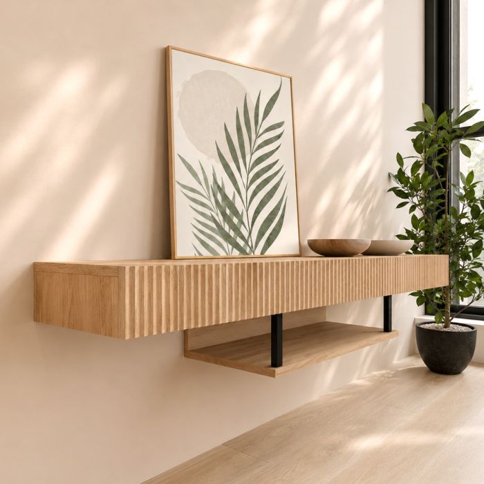 Móvel de TV cor alba oak 150cm Renzo