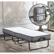 Cama individual dobrável Pegaso em cor preta (80x190 cm)