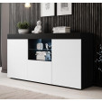 Aparador modelo Natolia cor preta e branca mate 150 x 83 cm.