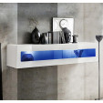 Vitrine suspensa modelo Krista H160CR (160x30cm) cor branca