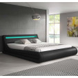 Cama de casal com estrado elevatório Parisina cor preta (140x190cm)