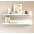 Conjunto de duas prateleiras modelo Nora cor branca