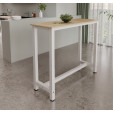 Mesa alta Branco e Sonoma 120 cm Ani
