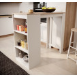 Mesa alta Kyra (110cm) cor branca e sonoma