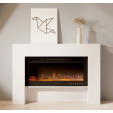 Móvel com lareira elétrica branco Candela