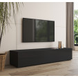 Móvel de TV Preto 160 cm com pés 2 cm Nora H2