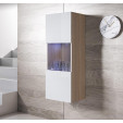 Vitrine suspensa modelo Luke V3 (40x126cm) cor sonoma e branca