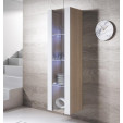 Vitrine suspensa modelo Luke V5 (40x165cm) cor sonoma e branca