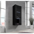Vitrine suspensa modelo Nora V2 (40x126cm) cor preta