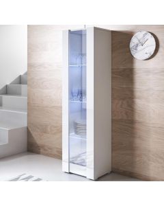 Vitrine modelo Luke V5 (40x167cm) cor branca com pés standard