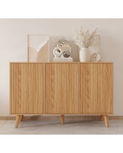 Aparador cor Carvalho Alba 120 cm com portas caneladas Renzo