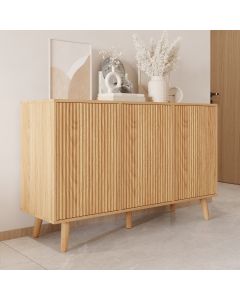 Aparador cor Carvalho Alba 120 cm com portas caneladas Renzo