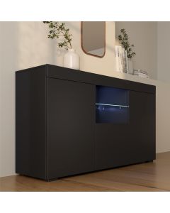 Aparador modelo Natolia cor preto mate 150 x 83 cm.