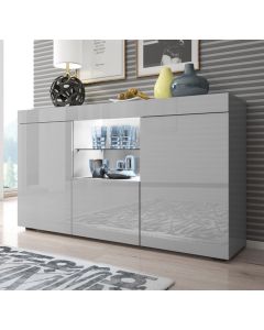Aparador modelo Sefora cor cinzento brihante 135x72cm.