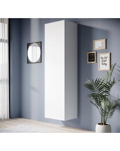 Armário suspenso modelo Eliot (40x165cm) cor branca mate