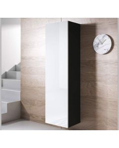Armário suspenso modelo Luke V4 (40x165cm) cor preta e branca