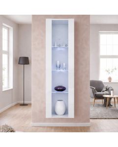 Vitrine suspensa modelo Nora V5 (40x170cm) cor branca
