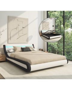 cama-de-casal-com-estrado-elevatorio-parisina-cor-branca-e-preta