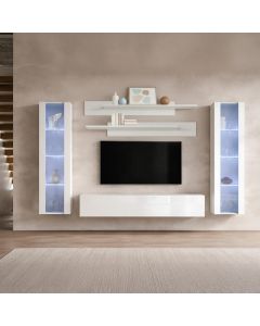 Composição de móveis Nora cor branca modelo 8