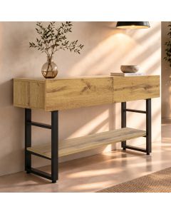 Móvel Consola de Entrada na cor Carvalho Europeu (139 cm)  - mod. Factory R1