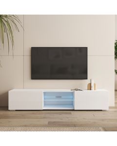 Móvel de TV Branco 160 cm com pés 2 cm Tibi