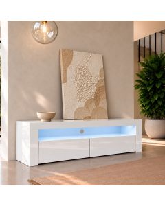 Móvel de TV modelo Aker (140x50,5cm) cor branca