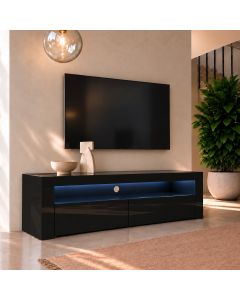 Móvel de TV modelo Aker (140x50,5cm) cor preta