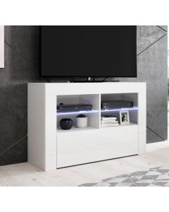 Móvel de TV modelo Lilian (100x65cm) cor branca com LED