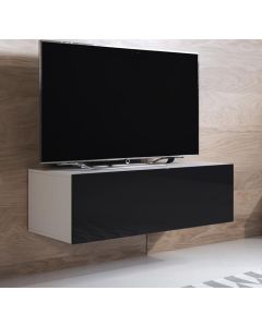 Móvel de TV modelo Luke H1 (100x30cm) cor branca e preta