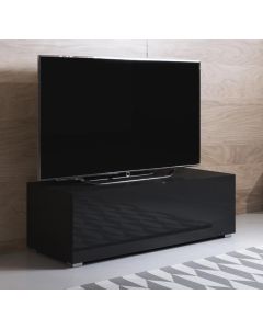 Móvel de TV modelo Luke H1 (100x32cm) cor preta com pés standard