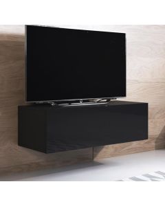 Móvel de TV modelo Luke H1 (100x30cm) cor preta