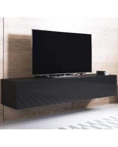 Móvel de TV modelo Luke H2 (160x30cm) cor preta