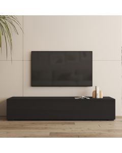 Móvel de TV Preto 160 cm com pés 2 cm Nora H2