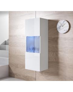 Vitrine suspensa modelo Luke V3 (40x126cm) cor branca