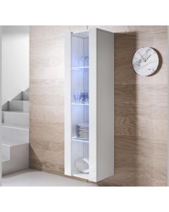 Vitrine suspensa modelo Luke V5 (40x165cm) cor branca
