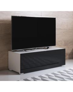 Móvel de TV modelo Luke H1 (100x32cm) cor branca e preta com pés standard