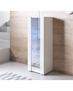 Vitrine modelo Luke V2 (40x128cm) cor branca com pés standard