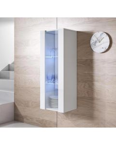 Vitrine suspensa modelo Luke V2 (40x126cm) cor branca