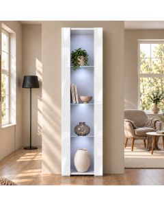Vitrine Branca 40x170 cm com pés 2 cm Nora V5