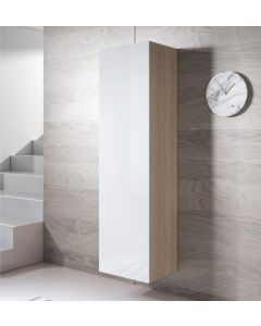 Armário suspenso modelo Luke V4 (40x165cm) cor sonoma e branca