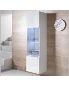 Vitrine suspensa modelo Luke V6 (40x165cm) cor branca