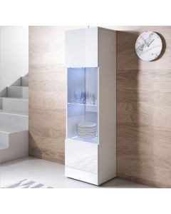 Vitrine modelo Luke V6 (40x167cm) cor branca com pés standard