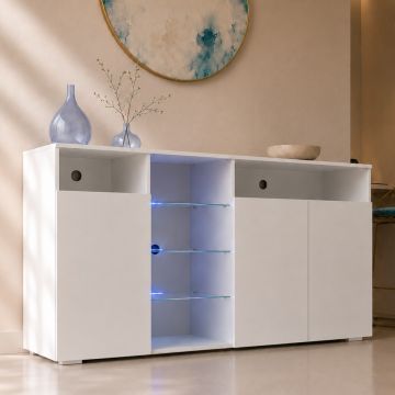Aparador modelo Clark L cor branco