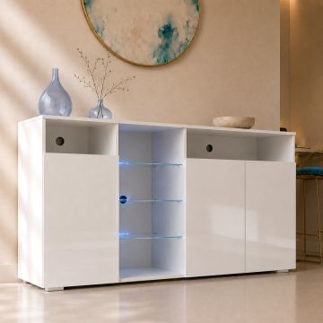 Aparador modelo Clark L cor branco