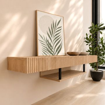 Móvel de TV cor alba oak 150cm Renzo
