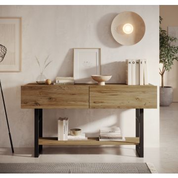 Móvel Consola de Entrada na cor pinho (139 cm)  - mod. Factory R1