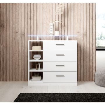 Móvel de entrada Paola 4C cor branca