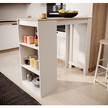 table-haute-kyra-110cm-blanc-et-sonoma